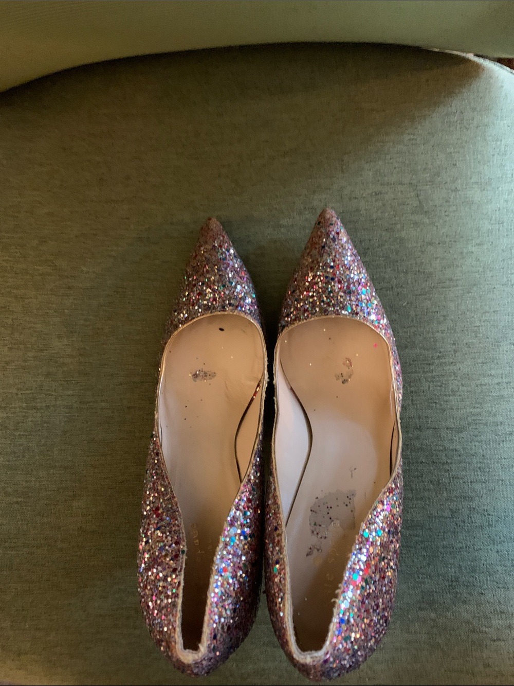 kate spade Multicolor Glitter Pointed Toe 👠 heels, 4-inches